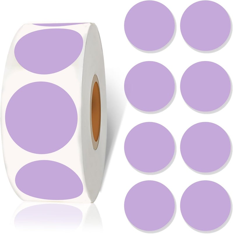 starboling 800Pcs 1 Inch Light Purple Round Color Coding,Dot Stickers Labels,Can Writing for Office,Student Classroom and Other Scenarios - Image 1